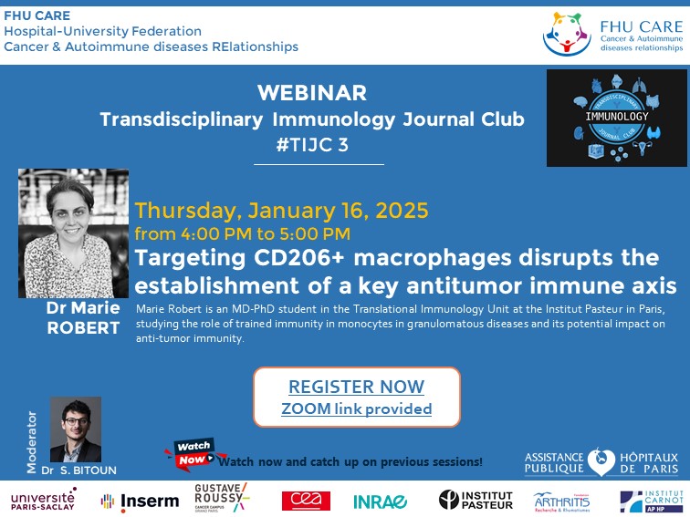 Targeting CD206+ macrophages disrupts the establishment of a key antitumor immune axis. #TIJC 3