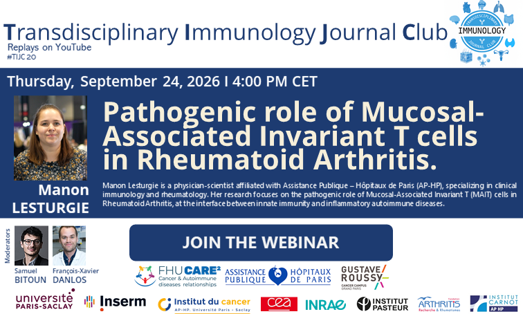 Trandisciplinary Immunology Journal Club : Pathologic role of Mucosal Associated Invariant T cells in Rheumatoid Arthritis #TIJC 20