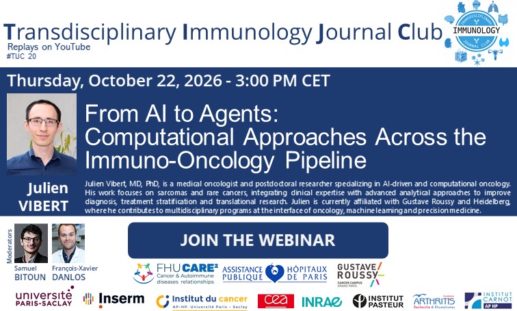 Trandisciplinary Immunology Journal Club : From AI to Agents : Computational Approaches Across theImmuno-Oncology Pipelines #TIJC 21
